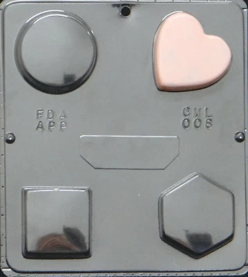 CANDY MOLDS N MORE Assorted Shapes (approx. 2 1/4" each) Mold for Soap or Choc. Candy Mold 008 NEW