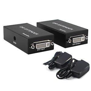 1080P 3D DVI Extender Transmitter Receiver Over RJ45 Cat5e/6 Cable To HDMI 60M