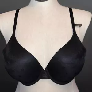 NWT DKNY Black Monogram Mesh Full Coverage Bra Size 36D - Picture 1 of 4