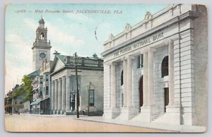 Jacksonville FL Florida Nationalbank West Forsythe Street 1909 Postkarte - Bild 1 von 2