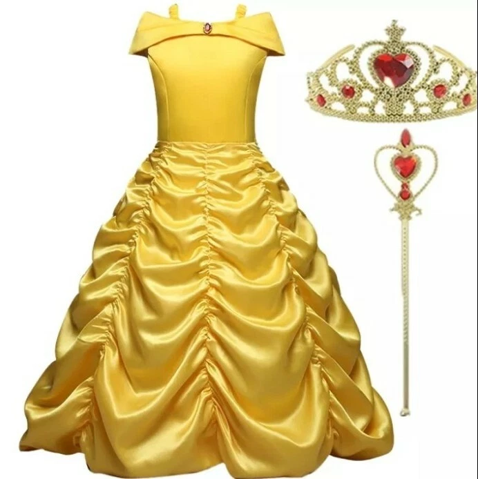 Traje Princesa Disney Disfraz Bella Y Bestia Niño Todas Las Talla - Imagen 1 de 4