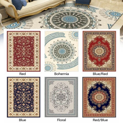 Traditional Medallion Area Rug Persien Style Oriental Carpet Non-Slip Runner Mat - Image 1 of 4