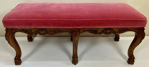 Karges French Louis XV Style Upholstered Bench Cover