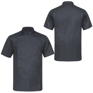 Unisex Mens Short Sleeve Chef Coat Men's Chef Jacket Breathable Working Uniform - Picture 1 of 30