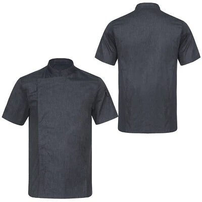 Unisex Mens Short Sleeve Chef Coat Men's Chef Jacket Breathable Working Uniform - Image 1 of 4