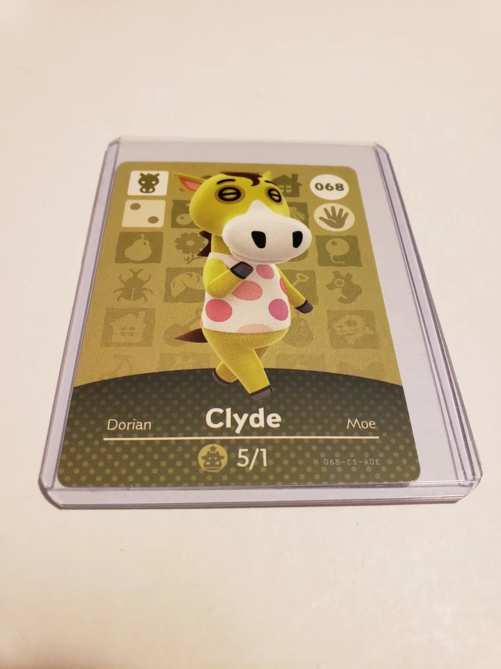 !SUPER SALE! Clyde # 068 Animal Crossing Amiibo Card Horizons Series 1 MINT! - Image 1 of 1