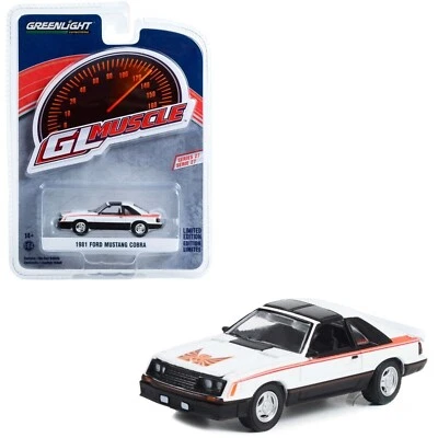 Ford Mustang Cobra 1981 polar blanco - 1/64 luz verde Foto 1 de 3