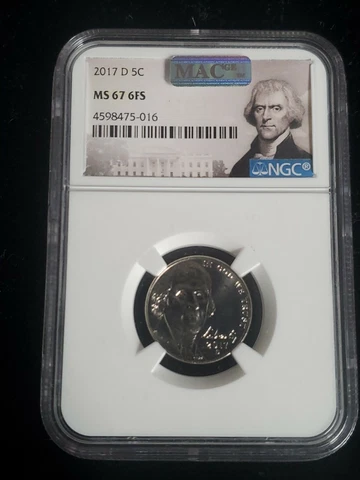 2017-D Jefferson Nickel NGC MS-67 6FS MAC Cover