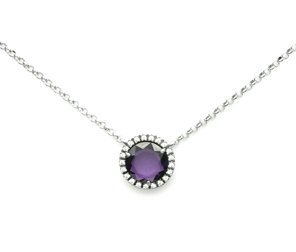 CATENA IN ARGENTO 925 CON ZIRCONI E QUARZO IDROTERMALE - Immagine 1 di 1