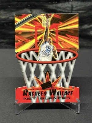Rasheed Wallace 1996 Press Pass Net Burners #NB37 Die-Cut NBA Rookie Card Insert - Image 1 of 2