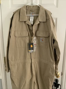 Carhartt Fr 50 Short Coveralls Flame Resistant Cat 2 Tan - Picture 1 of 3