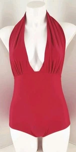 Retro Stage Red One Piece Swimsuit. Size M - Picture 1 of 7