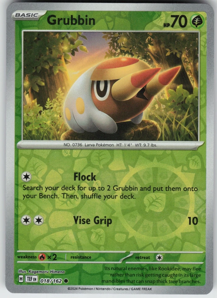 PO-01 Reverse Holo Grubbin 018/162 Common SV05: Temporal Forces - Image 1 of 1