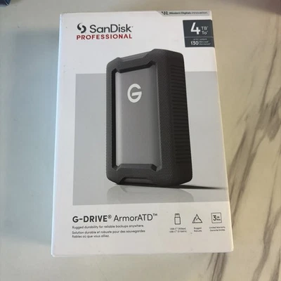 SanDisk Professional 4TB G-DRIVE ArmorATD USB-C Portable HDD-SDPH81G-004T-GBA1D - Image 1 of 4