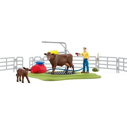 Schleich Farm World Happy Cow Wash 25 Pieces 42529 Retail Box