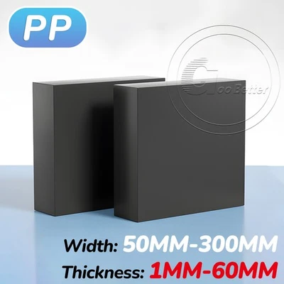 Foglio Polipropilene Nero - Pannello Blocco Plastica Tagliato a Misura PP Spessore 1-60mm - Immagine 1 di 4