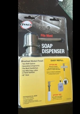 DANCO Universal Straight Nozzle Soap Dispenser, Brushed Nickel, 1-Pack (10039) - Image 1 of 2