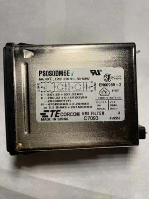 Power Entry Module PE0S0DM3E, TE CORROM EMI Filter - Image 1 of 4
