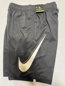 Nike Shorts Boys M Medium Gray Dri Fit Standard Fit Basketball Athletic Training - Picture 1 of 12