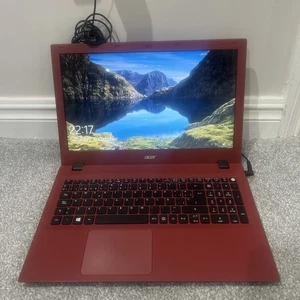 Acer E5-522 Red Laptop AMD A4, Win10, 4GB RAM, 1TB HDD w/ charger - Picture 1 of 7