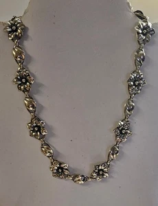 COLLAR GARGANTILLA VINTAGE 1/20 ORO 12k sobre panel de eslabones florales 16" hsb - Imagen 1 de 11