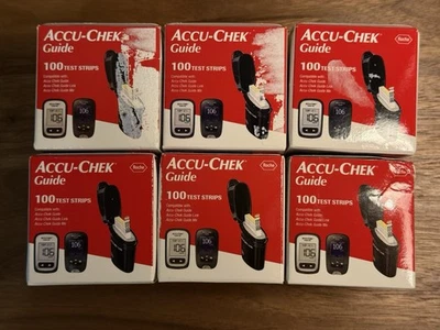 Accu-Chek Guide Blutzuckerteststreifen für Diabetiker 100 (6) EXP: 2024 - Bild 1 von 2