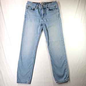 RE/DONE Jeans Women's 27 Light Blue High Rise Straight Leg Stretch Denim Pants - Picture 1 of 21