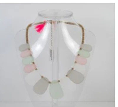 Ann Taylor LOFT Colar Feminino Revestido de Doces Pastel Plano Chunky Ventilador Novo com etiquetas 49,50 - Imagem 1 de 4