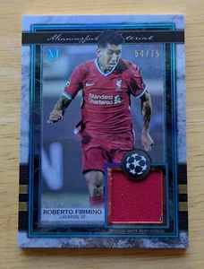 2020-21 Topps Museum Collection Roberto Firmino Patch Sapphire /75 Liverpool - Bild 1 von 3