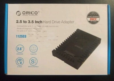 ORICO 2.5 to 3.5'' Hard Drive Adapter Converter SATA III for 7/9.5/12.5mm HDDSSD - Image 1 of 3