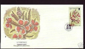 097+ FDC ENVELOPPE 1er JOUR FLEURS N° 1 GUERNESEY - Picture 1 of 1