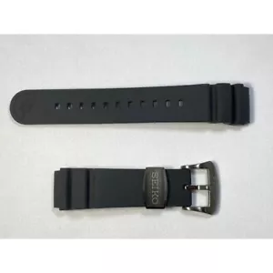 Seiko Prospex straps R035011N0 Strap Black 20 MM Genuine New - Picture 1 of 7