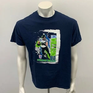 Luke Wilson Super Bowl XLVIII Champion T shirt Men’s Large Blue Cotton - Picture 1 of 4