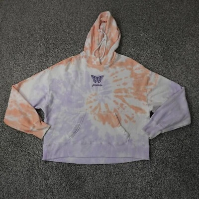 Hollister Sweater Womens Medium Purple Tie Dye Butterfly Sweatshirt Hoodie Surf - Image 1 of 4
