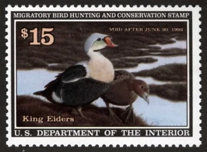 US Sc RW58 Multicolor $15.00 1991 Mint Never Hinged Original Gum Duck Stamp - Picture 1 of 1