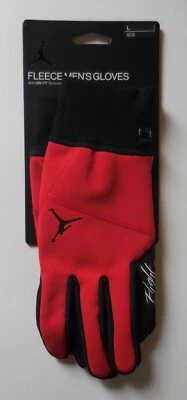 Nike Jordan Flight Hyperstorm Fleece Training Gloves Men Black/Fire Red Large - Image 1 of 4