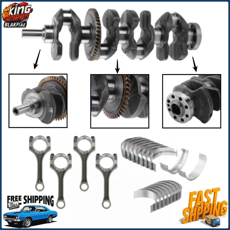 2AZ-FE 2.4L Engine Crankshafts+Bearing+Connecting Rod For Scion xB Toyota Camry Foto 1 de 4