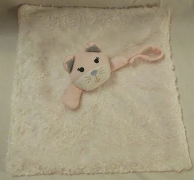 Vitaminas Bebé Gatito Gato Rosa Blanco Lovey Manta de Seguridad Terciopelo Paci Tab Remolino Foto 1 de 4