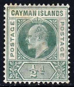 CAYMAN ISLANDS King Edward VII 1902 Half Penny Green Wmk Crown CA SG 3 MINT - Picture 1 of 2