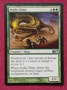 Magic The Gathering 2013 CORE SET M13 ACIDIC SLIME green card MTG - Picture 1 of 2