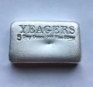 5 oz handgegossener 999 Silberbarren von YPS (blanke Knochen) - Bild 1 von 3