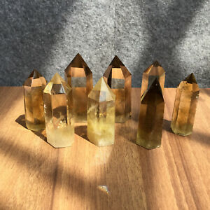 A LOT natural smokey citrine quartz obelisk crystal wand point healing 1LB G130
