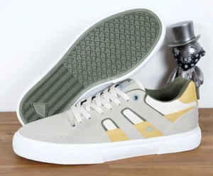 Zapatos de skate Emerica Skate Shoes Tilt Vulc G6 marrón tostado blanco gamuza 9/42 - Imagen 1 de 1