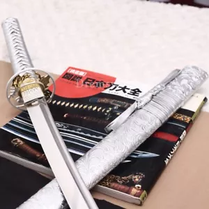 9260 Spring Steel White Katana Japanese Samurai Sword Full Tang for Traning - Picture 1 of 10
