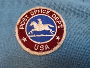 TOPPA UNIFORME UFFICIO POSTALE USA VINTAGE PRE 1971 PONY 3 POLLICI - Foto 1 di 4