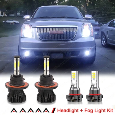 Para GMC Yukon Denali 2007-2013 - 4x 6000K 4 lados faros LED + bombillas antiniebla Foto 1 de 4