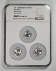 1947 P D S 10c Silver Roosevelt Dime Set NGC MS 67 Three Coin Lot - Tri-Holder