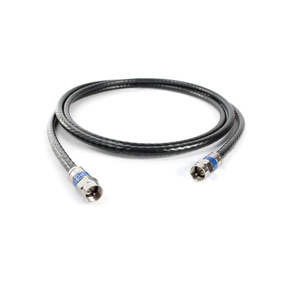  RG6 RG-6 Coax Cable SOLD BY THE FOOT SAT CATV HDTV BLACK SHIPS FREE  - Image 1 of 1