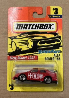 MOC Matchbox Die Cast Red Super Fast Alfa Romeo 155 1997 No. 3 - Image 1 of 2