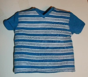 1/6 scale blue Striped large body shirt for 12" Action Figures - Picture 1 of 1